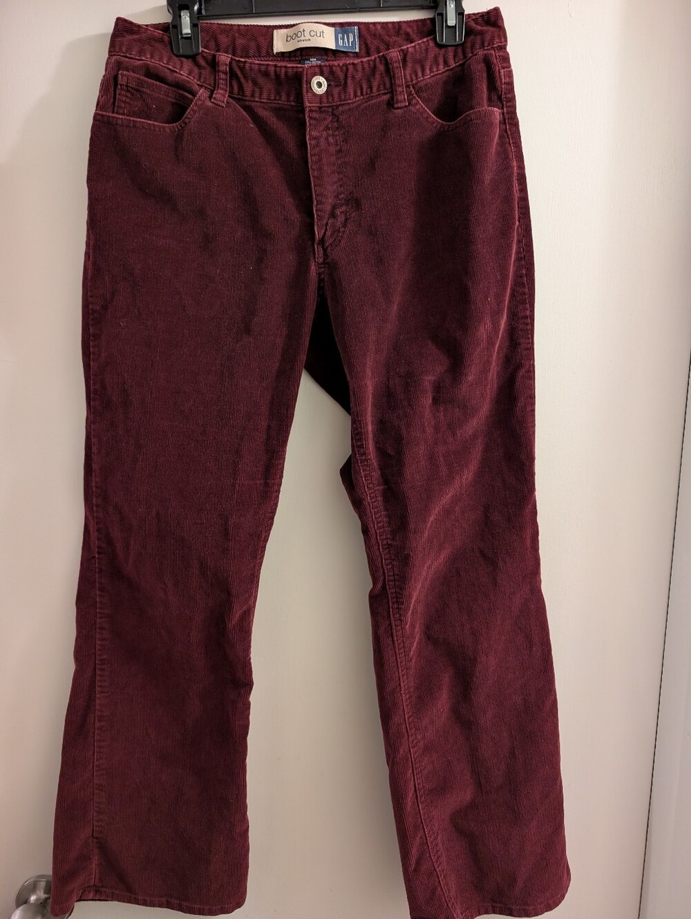 GAP Women's Boot Cut Corduroy Jeans In Burgundy